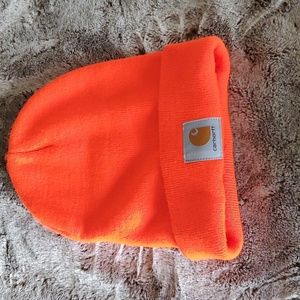 Carhartt Neon orange skully hat